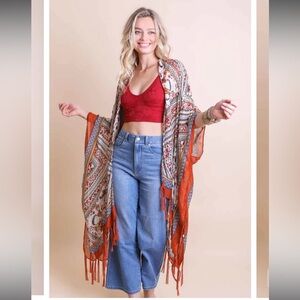Bohemian Diamond Tassel Kimono (one size)